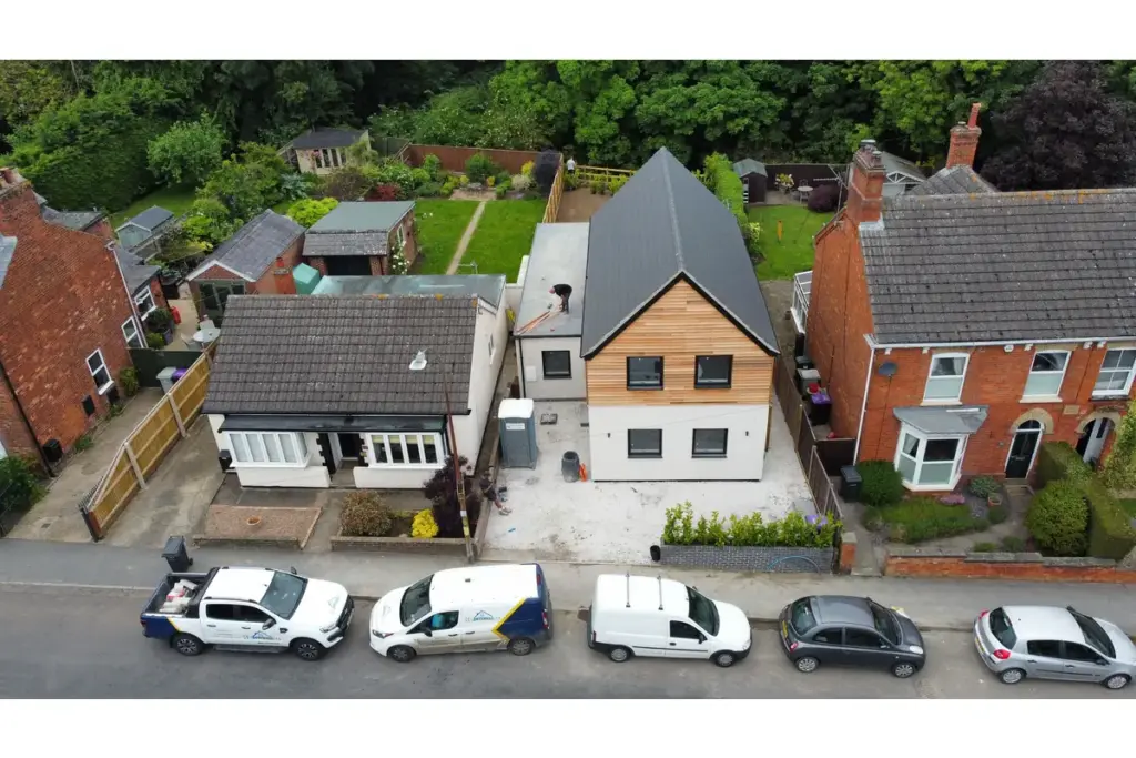 Single Storey Extension eastfield road drone completed extension