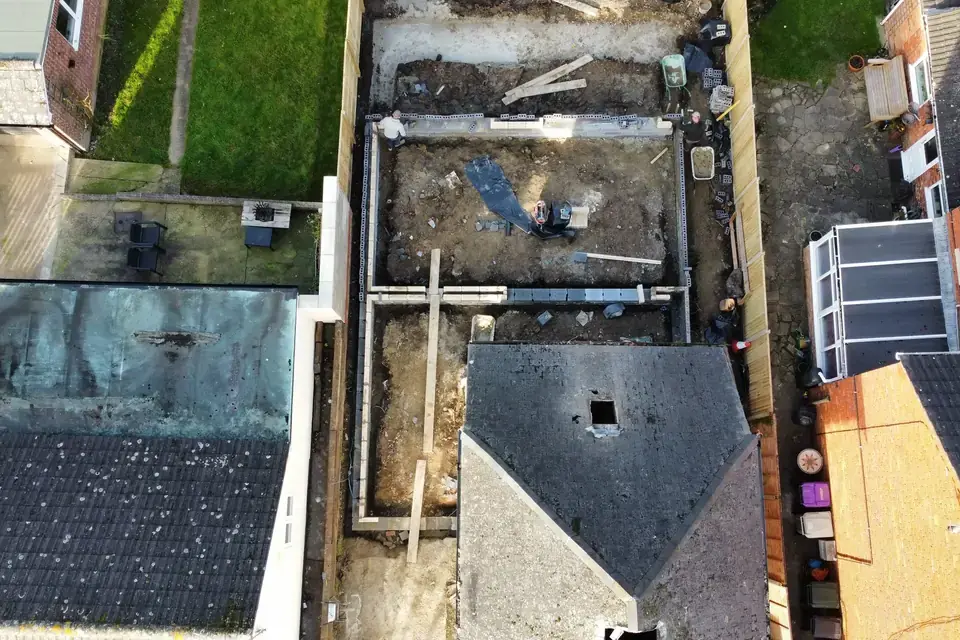 eastfield road drone foundations progress