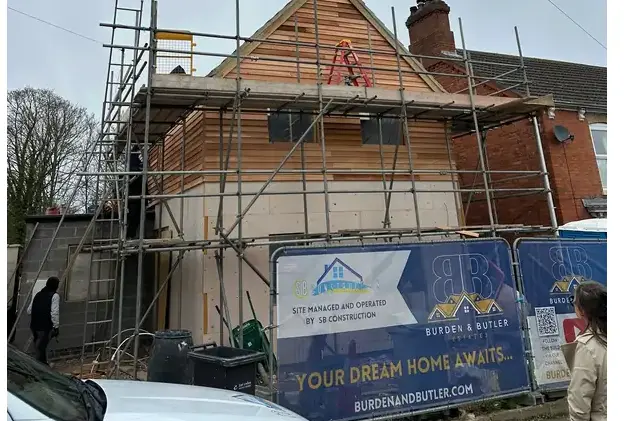 Interior stripped back to bare walls during the Eastfield Road refurbishment