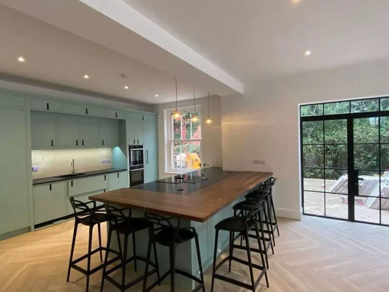 open plan kitchen renovations and single storey extension by sb construction in lincolnshire